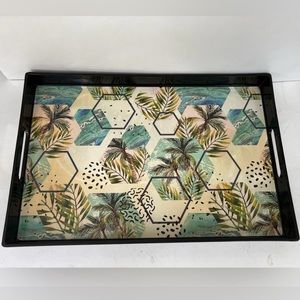 Tropical print tray